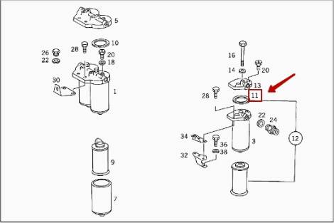 Mercedes-Benz A 000 477 35 80 - Guarnizione, Filtro carburante www.autoricambit.com