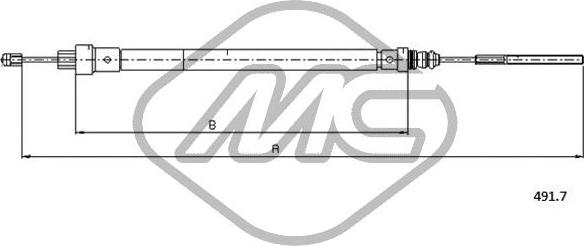 Metalcaucho 81340 - Kit cavi comando, Freno stazionamento www.autoricambit.com