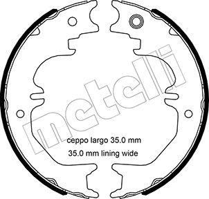 Metelli 53-0524 - Kit ganasce, Freno stazionamento www.autoricambit.com