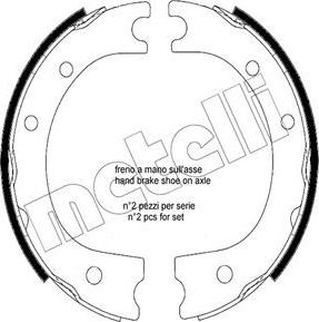 Metelli 53-0704 - Kit ganasce, Freno stazionamento www.autoricambit.com