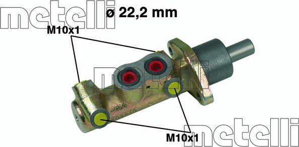 Metelli 05-0442 - Cilindro maestro del freno www.autoricambit.com