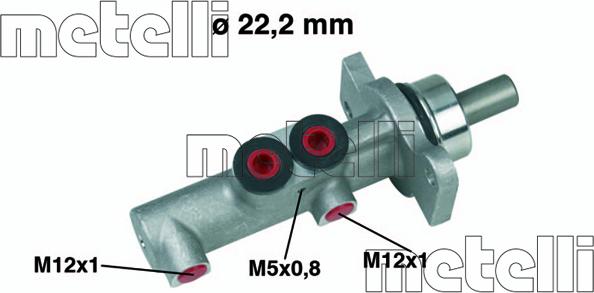 Metelli 05-0423 - Cilindro maestro del freno www.autoricambit.com