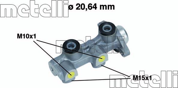 Metelli 05-0507 - Cilindro maestro del freno www.autoricambit.com