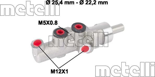 Metelli 05-0662 - Cilindro maestro del freno www.autoricambit.com