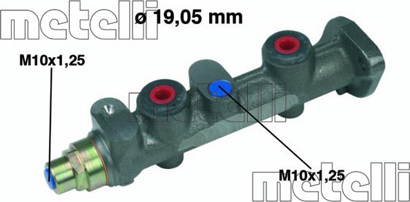 Metelli 05-0022 - Cilindro maestro del freno www.autoricambit.com