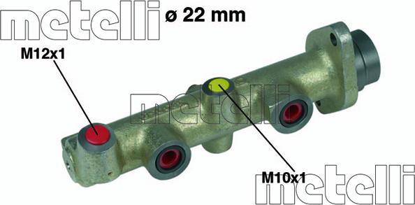 Metelli 05-0163 - Cilindro maestro del freno www.autoricambit.com