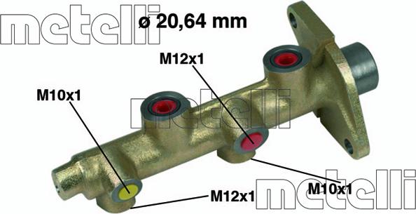 Metelli 05-0135 - Cilindro maestro del freno www.autoricambit.com