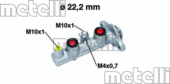 Metelli 05-0765 - Cilindro maestro del freno www.autoricambit.com