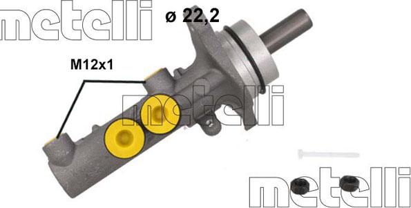 Metelli 05-1253 - Cilindro maestro del freno www.autoricambit.com