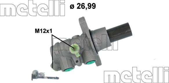 Metelli 05-1269 - Cilindro maestro del freno www.autoricambit.com