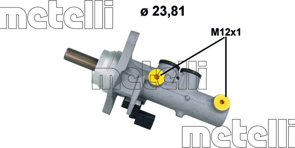 Metelli 05-1213 - Cilindro maestro del freno www.autoricambit.com