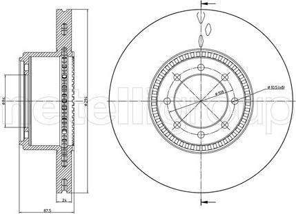 Metelli 23-0994C - Discofreno www.autoricambit.com