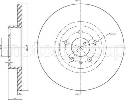 Metelli 23-0472C - Discofreno www.autoricambit.com