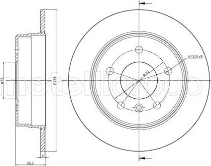 Metelli 23-0599C - Discofreno www.autoricambit.com