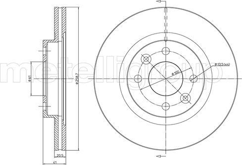 Metelli 23-0549C - Discofreno www.autoricambit.com