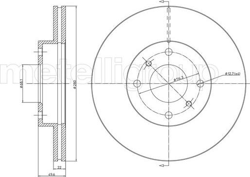 Metelli 23-0545 - Discofreno www.autoricambit.com