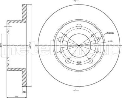 Metelli 23-0093 - Discofreno www.autoricambit.com