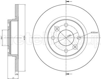 Metelli 23-0864C - Discofreno www.autoricambit.com