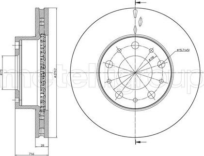 Metelli 23-0884C - Discofreno www.autoricambit.com