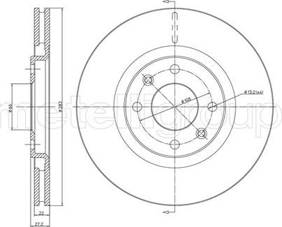 Metelli 23-0336 - Discofreno www.autoricambit.com