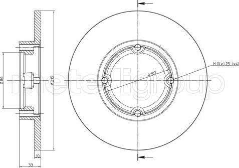 Metelli 23-0756 - Discofreno www.autoricambit.com