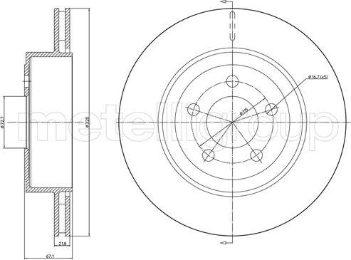 Metelli 23-1447C - Discofreno www.autoricambit.com