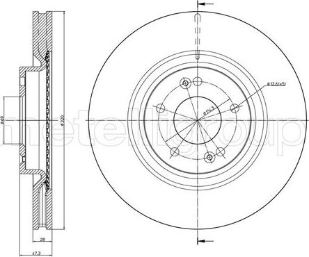 Metelli 23-1403C - Discofreno www.autoricambit.com