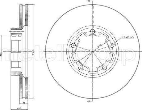 Metelli 23-1557 - Discofreno www.autoricambit.com