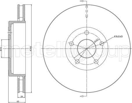 Metelli 23-1560C - Discofreno www.autoricambit.com