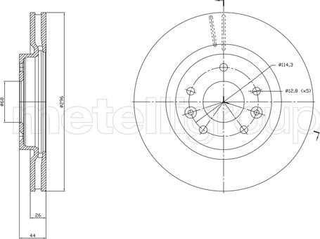 Metelli 23-1762C - Discofreno www.autoricambit.com