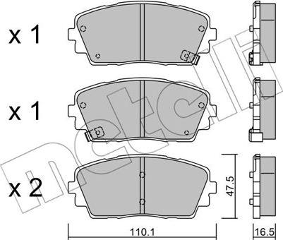 Metelli 22-0941-0 - Kit pastiglie freno, Freno a disco www.autoricambit.com