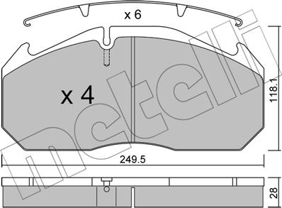 Metelli 22-0586-0 - Kit pastiglie freno, Freno a disco www.autoricambit.com