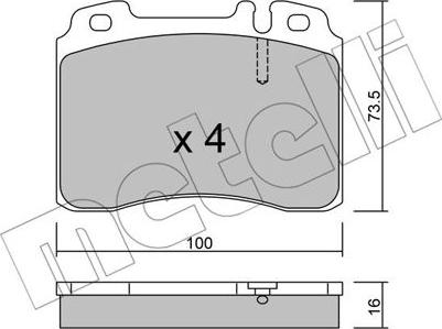 Metelli 22-0667-1 - Kit pastiglie freno, Freno a disco www.autoricambit.com