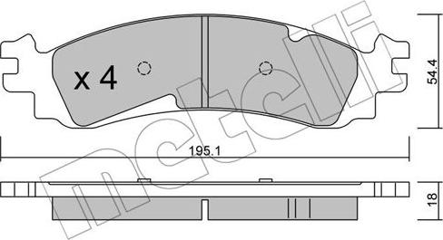 Metelli 22-0686-0 - Kit pastiglie freno, Freno a disco www.autoricambit.com