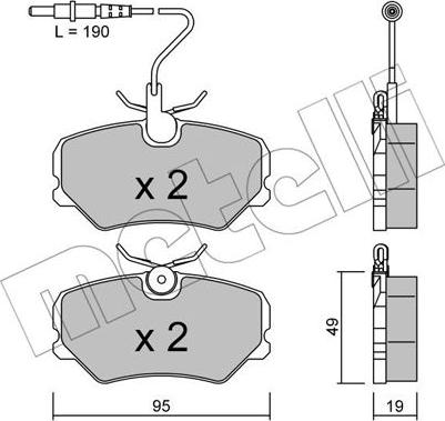 Metelli 22-0099-0 - Kit pastiglie freno, Freno a disco www.autoricambit.com