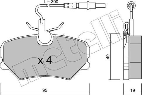 Metelli 22-0099-1 - Kit pastiglie freno, Freno a disco www.autoricambit.com