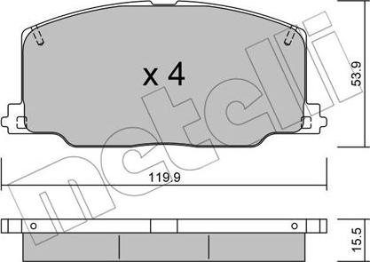 Metelli 22-0067-0 - Kit pastiglie freno, Freno a disco www.autoricambit.com