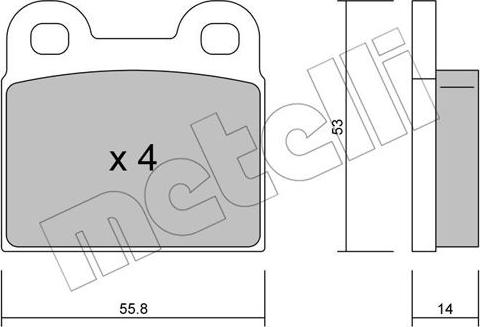 Metelli 22-0002-0 - Kit pastiglie freno, Freno a disco www.autoricambit.com