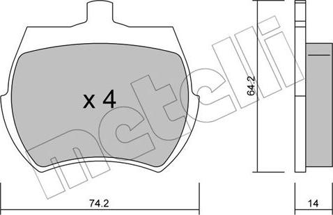 Metelli 22-0019-0 - Kit pastiglie freno, Freno a disco www.autoricambit.com