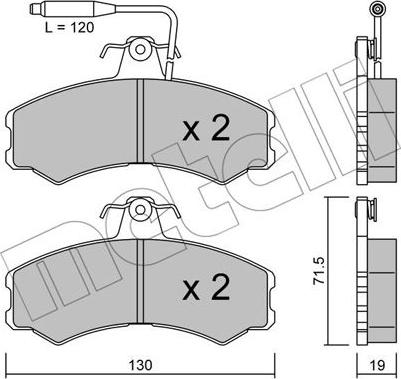 Metelli 22-0031-0 - Kit pastiglie freno, Freno a disco www.autoricambit.com