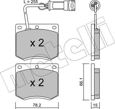 Metelli 22-0023-1 - Kit pastiglie freno, Freno a disco www.autoricambit.com