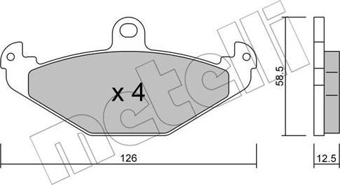 Metelli 22-0165-1 - Kit pastiglie freno, Freno a disco www.autoricambit.com