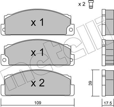 Metelli 22-0102-0 - Kit pastiglie freno, Freno a disco www.autoricambit.com