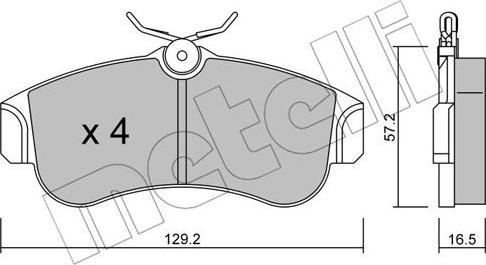 Metelli 22-0123-0 - Kit pastiglie freno, Freno a disco www.autoricambit.com