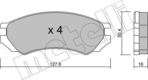 Metelli 22-0179-0 - Kit pastiglie freno, Freno a disco www.autoricambit.com