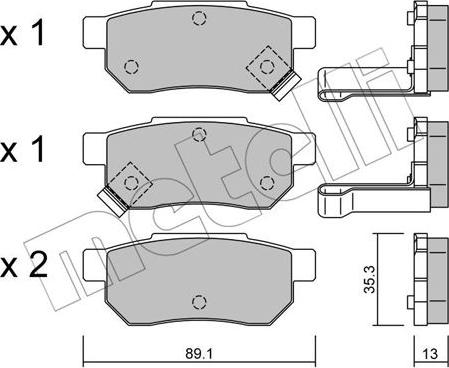 Metelli 22-0170-1 - Kit pastiglie freno, Freno a disco www.autoricambit.com