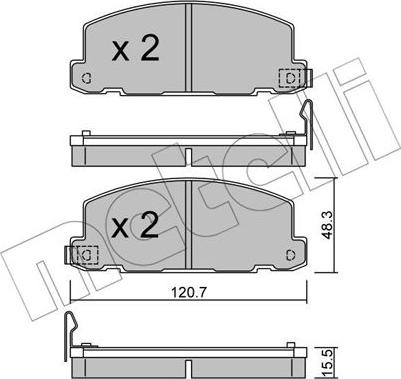 Metelli 22-0360-0 - Kit pastiglie freno, Freno a disco www.autoricambit.com