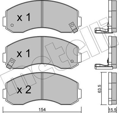 Metelli 22-0377-0 - Kit pastiglie freno, Freno a disco www.autoricambit.com