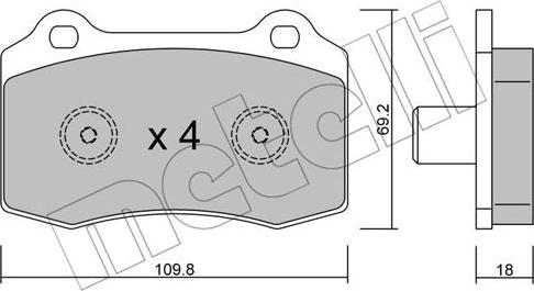 Metelli 22-0251-5 - Kit pastiglie freno, Freno a disco www.autoricambit.com