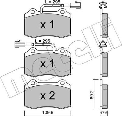 Metelli 22-0251-0 - Kit pastiglie freno, Freno a disco www.autoricambit.com